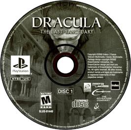 Artwork on the Disc for Dracula: The Last Sanctuary on the Sony Playstation.