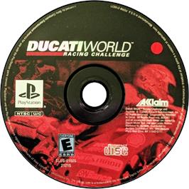Artwork on the Disc for Ducati World: Racing Challenge on the Sony Playstation.