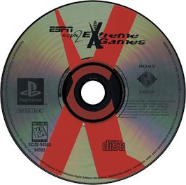 Artwork on the Disc for ESPN Extreme Games on the Sony Playstation.