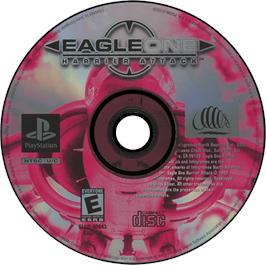 Artwork on the Disc for Eagle One: Harrier Attack on the Sony Playstation.