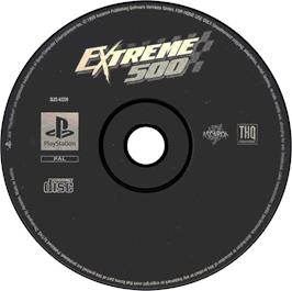 Artwork on the Disc for Extreme 500 on the Sony Playstation.