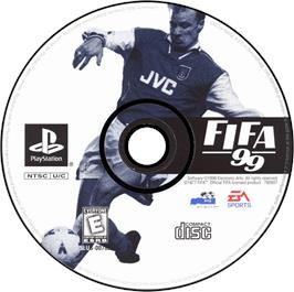 Artwork on the Disc for FIFA 99 on the Sony Playstation.