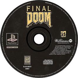 Artwork on the Disc for Final DOOM on the Sony Playstation.