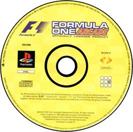 Artwork on the Disc for Formula One Arcade on the Sony Playstation.