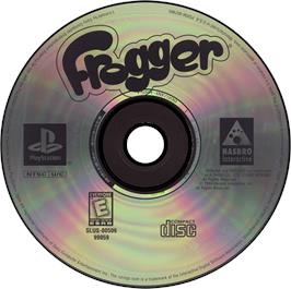 Artwork on the Disc for Frogger on the Sony Playstation.