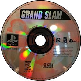 Artwork on the Disc for Grand Slam on the Sony Playstation.