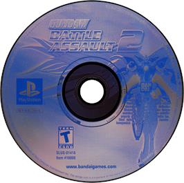 Artwork on the Disc for Gundam Battle Assault 2 on the Sony Playstation.