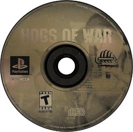 Artwork on the Disc for Hogs of War on the Sony Playstation.