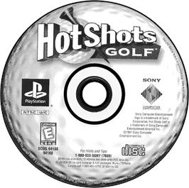 Artwork on the Disc for Hot Shots Golf on the Sony Playstation.