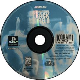 Artwork on the Disc for International Track & Field on the Sony Playstation.