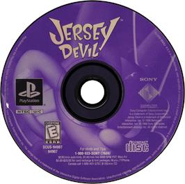 Artwork on the Disc for Jersey Devil on the Sony Playstation.