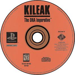 Artwork on the Disc for Kileak: The DNA Imperative on the Sony Playstation.