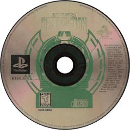 Artwork on the Disc for Mass Destruction on the Sony Playstation.