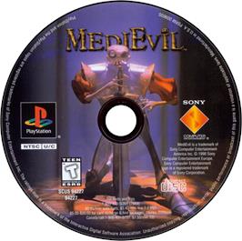 Artwork on the Disc for MediEvil on the Sony Playstation.