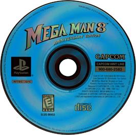 Artwork on the Disc for Mega Man 8: Anniversary Edition on the Sony Playstation.