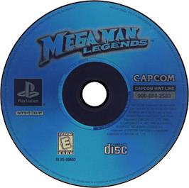 Artwork on the Disc for Mega Man Legends on the Sony Playstation.