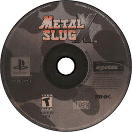 Artwork on the Disc for Metal Slug X: Super Vehicle - 001 on the Sony Playstation.