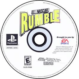 Artwork on the Disc for NASCAR Rumble on the Sony Playstation.
