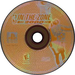 Artwork on the Disc for NBA in the Zone 2000 on the Sony Playstation.