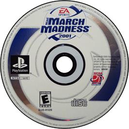 Artwork on the Disc for NCAA March Madness 2001 on the Sony Playstation.