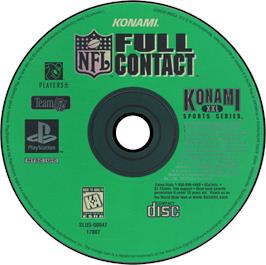 Artwork on the Disc for NFL Full Contact on the Sony Playstation.
