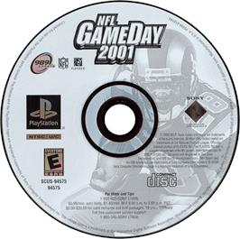 Artwork on the Disc for NFL GameDay 2001 on the Sony Playstation.