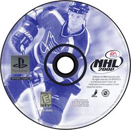 Artwork on the Disc for NHL 2000 on the Sony Playstation.