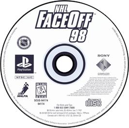 Artwork on the Disc for NHL FaceOff '98 on the Sony Playstation.