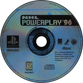Artwork on the Disc for NHL Powerplay '96 on the Sony Playstation.