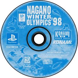Artwork on the Disc for Nagano Winter Olympics '98 on the Sony Playstation.