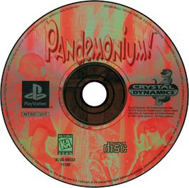 Artwork on the Disc for Pandemonium! on the Sony Playstation.
