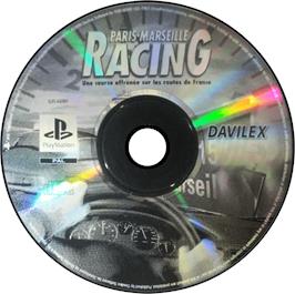 Artwork on the Disc for Paris-Marseille Racing on the Sony Playstation.