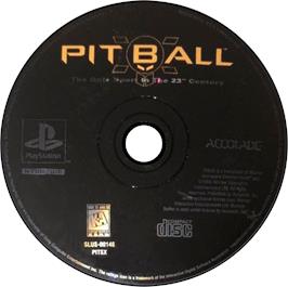 Artwork on the Disc for Pitball on the Sony Playstation.