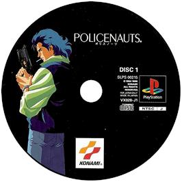 Artwork on the Disc for Policenauts on the Sony Playstation.
