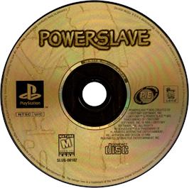 Artwork on the Disc for Powerslave on the Sony Playstation.