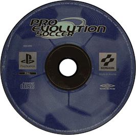 Artwork on the Disc for Pro Evolution Soccer on the Sony Playstation.