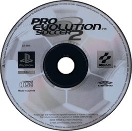 Artwork on the Disc for Pro Evolution Soccer 2 on the Sony Playstation.