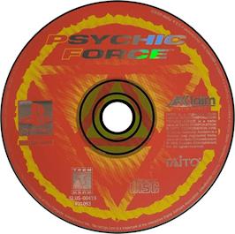 Artwork on the Disc for Psychic Force on the Sony Playstation.