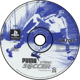 Artwork on the Disc for Puma Street Soccer on the Sony Playstation.