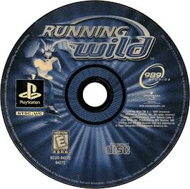Artwork on the Disc for Running Wild on the Sony Playstation.