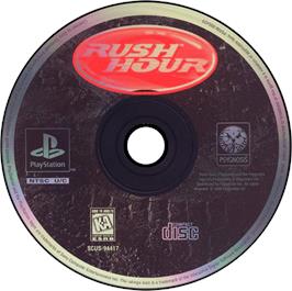 Artwork on the Disc for Rush Hour on the Sony Playstation.