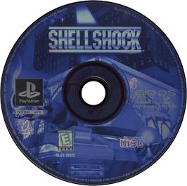 Artwork on the Disc for Shellshock on the Sony Playstation.