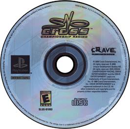 Artwork on the Disc for Sno-Cross Championship Racing on the Sony Playstation.