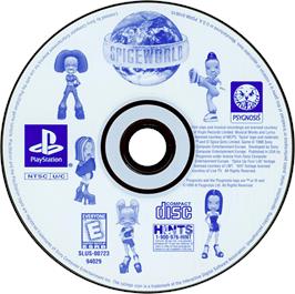 Artwork on the Disc for Spice World on the Sony Playstation.
