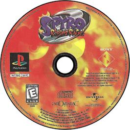 Artwork on the Disc for Spyro 2: Ripto's Rage on the Sony Playstation.
