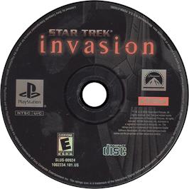 Artwork on the Disc for Star Trek: Invasion on the Sony Playstation.