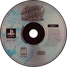 Artwork on the Disc for Street Fighter Collection on the Sony Playstation.