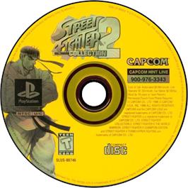 Artwork on the Disc for Street Fighter Collection 2 on the Sony Playstation.