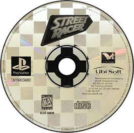 Artwork on the Disc for Street Racer on the Sony Playstation.