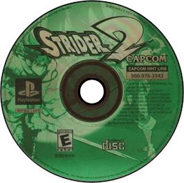 Artwork on the Disc for Strider 2 on the Sony Playstation.
